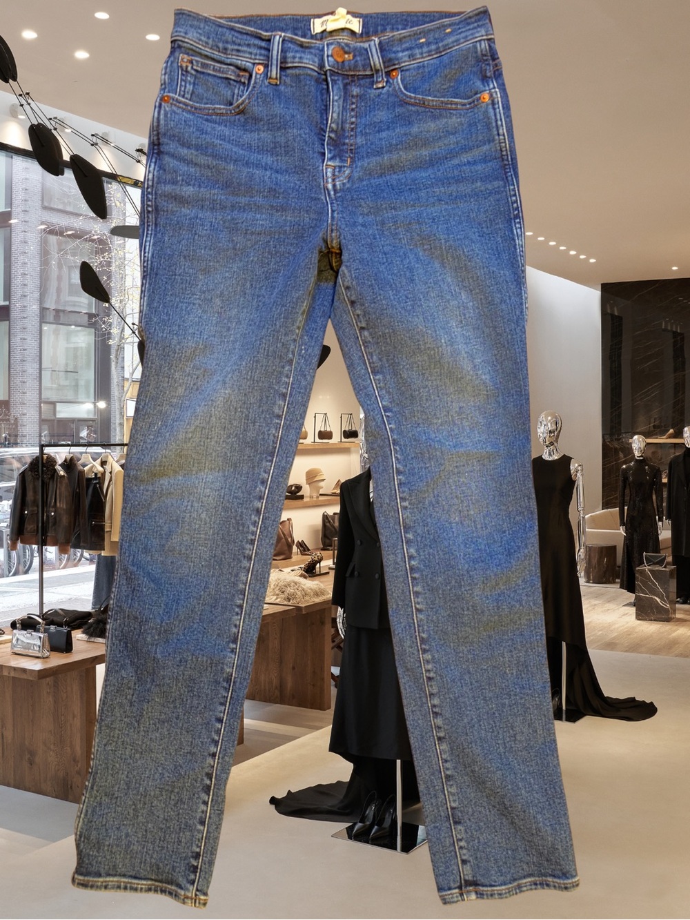 Madewell Blue Straight-Leg Women's Jeans